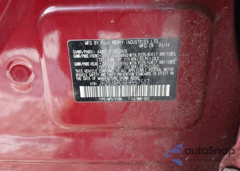 2014 Subaru Forester 2.5I Touring из США, поврежденный, VIN JF2SJAPC6EH557517